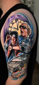 Back to the Future Color Tattoo After Retouch